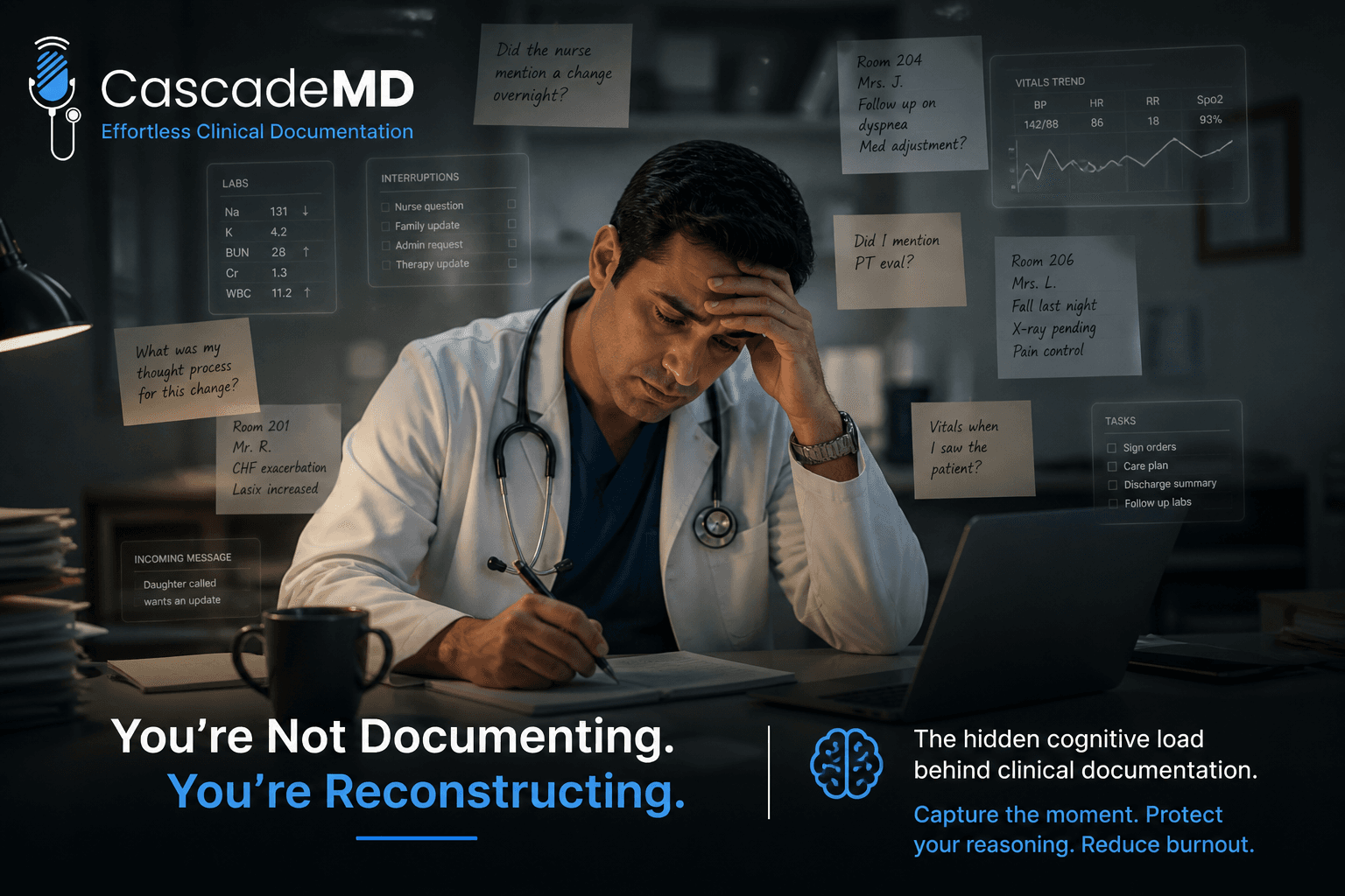 The Hidden Mental Cost of Reconstructing Patient Encounters